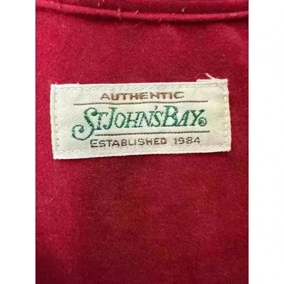 Vintage St Johns Bay Mens 70s 80s Chamois Cloth Flannel Thick Heavy Shirt large - Picture 7 of 9